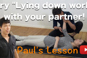 try lying down work with your partner
